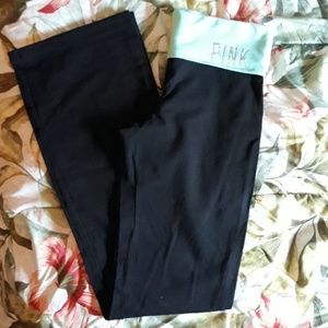 Pink brand boot cut black leggings